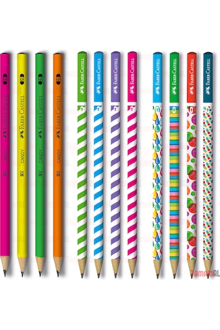 Faber Castell 72 Kurşun Kalem Krşk Renk + 4 Açacak + 6 Silgi