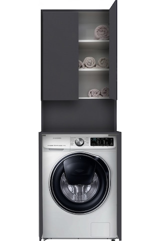 Çamaşır Makinesi Dolabı Antrasit 193X67X62 Cm Antrasit