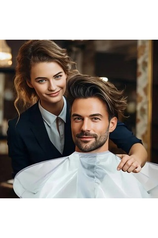 1 Adet Dıy Saç Kesme Pelerin Şemsiye Tasarım Kapak, Salon Berber Çok Renkli