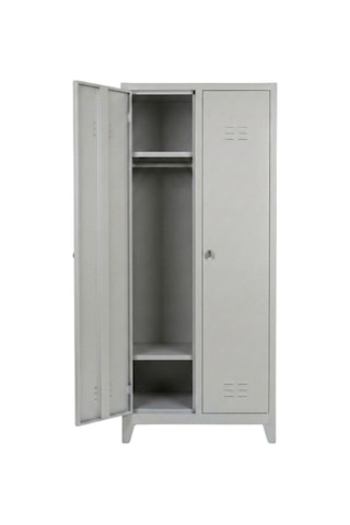 2 Kapaklı Ekonomik Soyunma Dolabı 67x37x180 Gri