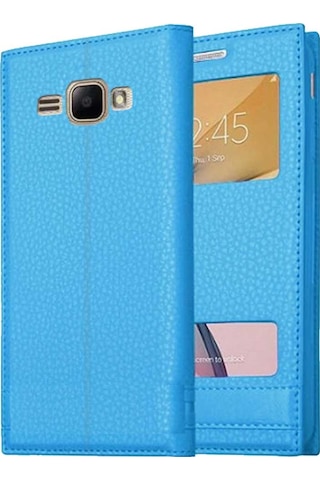Samsung Galaxy J1 2016 Uyumlu Pencereli Kapaklı Magnum Kılıf