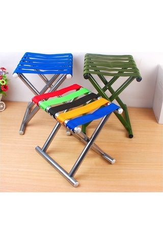 Novahub Metal Katlanır Sandalye Balıkçılık Tabure Kamp Dışı, 25.5cm, Rastgele Renk Taşınabilir Kamp Sandalyesi Çok Renkli
