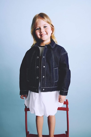 Defacto Polo Yaka Ceket Kız Bebek H2666a526smnm34 Mavi-nm34