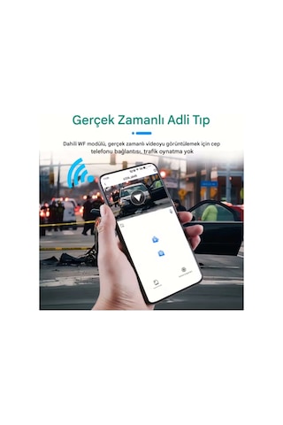 Buğz A-98 Wifi Full Hd 3 Kameralı Araç İçi Güvenlik Kamerası + Park Modu Kablosu Ön-arka-iç Kayıt,dashcam