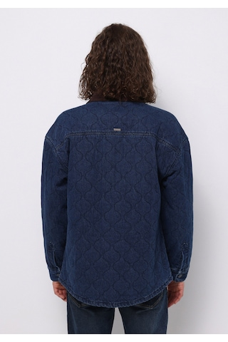 Colins Oversize Fit Fermuarlı Astarsız Erkek Koyu Mavi Ceket Cl1076143 Q1.v1 Dn44496 Denim