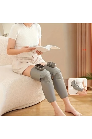 Fochsia Gray Kablosuz Usb Şarjlı Bacak Masaj Aleti 3 Isıtma Modlu Hava Basınçlı Kneading Büyük Küçük Bacaklar İçin Altın