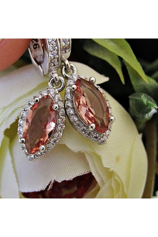 Lilahgümüştr 925 Ayar Gümüş Mekik Zultanit Taşlı Kadın Kolye Küpe