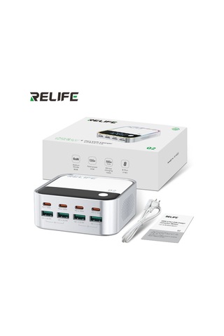 Relıfe Q2 120w 8 Portlu Gan Şarj Cihazı Usb Type C 1