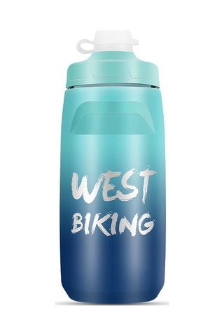 Batı Bisiklet 620ml Bisiklet Su Şişesi Taşınabilir Açık Bisiklet Su Bardağı, Renk: Mavi Degrade Diğer