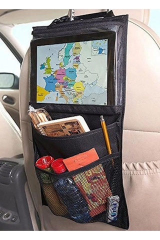 Ankaflex Araba Koltuk Arkası Koruyucu Kılıf Tablet Tutucu Organizer Şeffaf