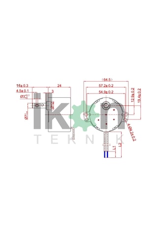 İKON TEKNİK AC SENKRON MOTOR TYC 50 4 Watt 10 RPM 220 Volt CW/CCW ÇİFT YÖNLÜ ELEKTRİKLİ ŞÖMİNE - VİYOL