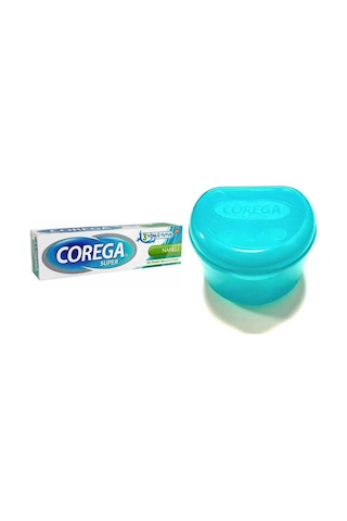 Corega Protez Yapıştırıcı Naneli Krem+Protez Kutusu