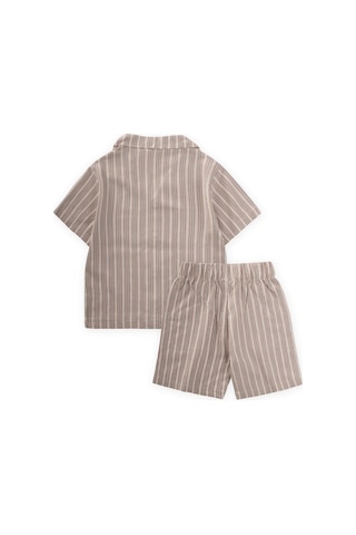 Gofre Gömlek Kapri Takım 2-10 Yaş Bej Bej