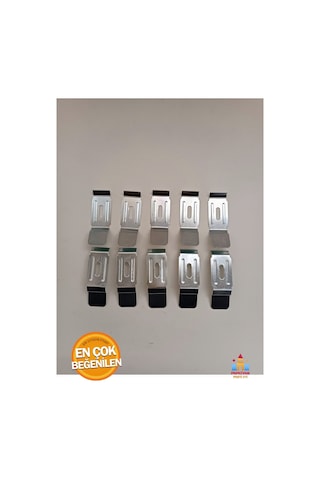 Stor Zebra Perde Metal Ayak Tavana Duvara Montaj Aparatı Kapalı Kasa 5 Cm Metal Portray 10 Adet Gri