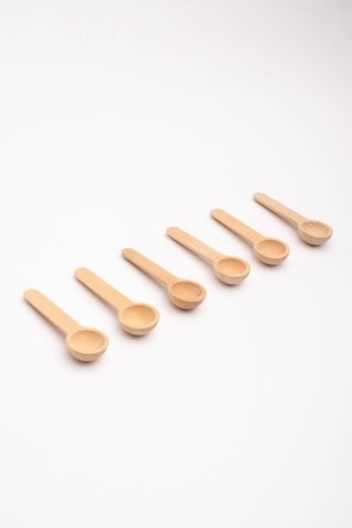 Emaylab Ahşap Bambu Mini Ölçek Baharat Kaşığı 6 Lı Set 7 Cm