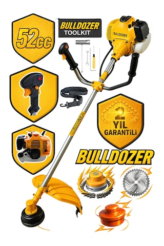Bulldozer PRO5200 Benzinli Motorlu Tırpan Çim Biçme Makinesi