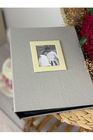 Rabsev 13x18cm 200 Fotoğraf Kapasiteli Lüks Çerçeveli Koton Fotoğraf Albümü WPP57200-V