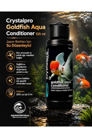 Crystalpro Goldfish Aqua Conditioner Japon Balıkları İçin Su Düzenleyici - Japon Balıkları İçin Özel Formül - 125ml