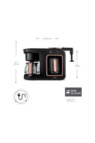 Karaca Hatır Plus Barista 6 In 1 Latte Cappucino Ve Közde Türk Kahvesi Makinesi