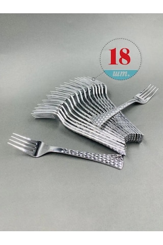 Bursa Pazari Tek Kullanımlık Plastik Çatallar Krom 18 Adet 136433004 Diğer