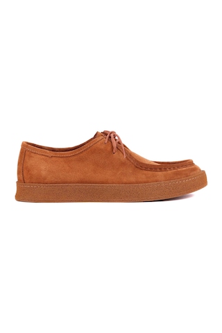 Shoetyle - Taba Süet Bağcıklı Erkek Günlük Ayakkabı 610-1004-1297 Taba