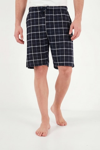 Buratti Pamuklu Regular Fit Bağlamalı Cepli Pijama Şort Erkek Şort 6574004 Lacivert