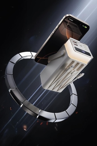 Torima TRM-1061 60.000 mAh Hızlı Şarj RGB Led Işıklı Powerbank Beyaz