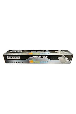 Niceplast Alüminyum Folyo - 45 Cm. X 100 Metre - 12 Mikron - 3 Paket