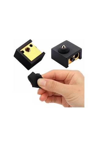 Koodmax 2 Adet CR10 Baskı Ekstrüzyon Kafası MK8 Isıtıcı Blok Silikon Kılıfı 3D Yazıcı