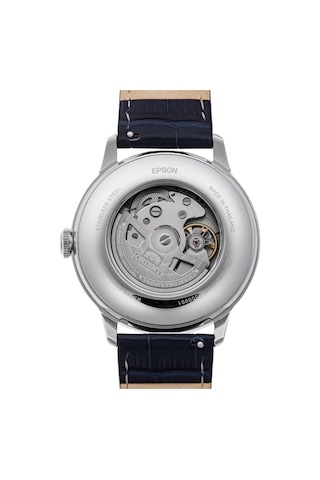 Orient Ra-ak0806l30b Kurmalı Otomatik Sun&moon Deri Lacivert 42 Mm Erkek Kol Saati Gri