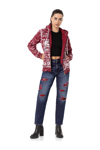 Wl352 Kadın Baskılı Zip Hoodie 001