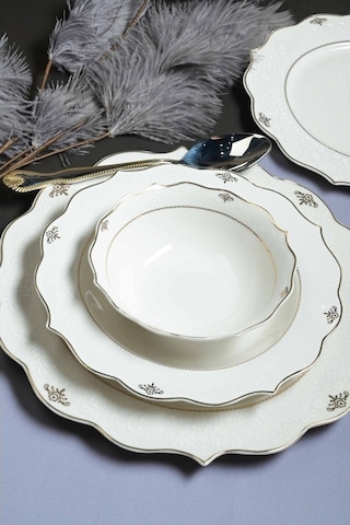 Glazze Elegant 6 Kişilik 24 Parça Yemek Takımı Çok Renkli