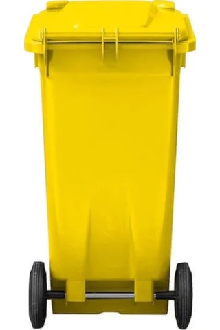 Mck Sarı Plastik Çöp Konteyneri 120 Litre Konteyner - A+ Isıya K Sarı