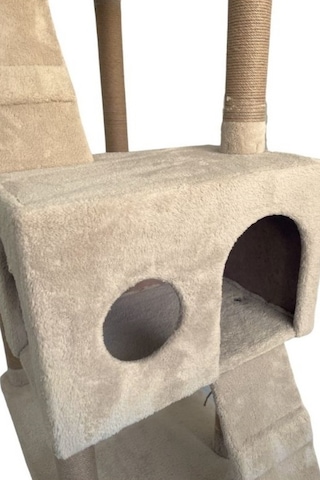 Missidea Cat City Yeni Rezidans Kedi Oyun Evi Ve Tırmalama Bej
