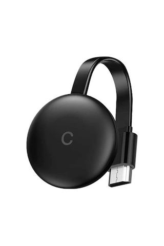 G12 Chromecast Kablosuz Hdmı Ses Ve Görüntü Aktarıcı-Siyah