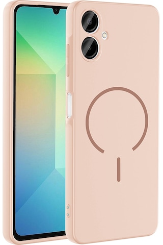Galaxy A06 Kılıf M-safe Şarj Özellikli Zore Meta Kapak Rose Pembe