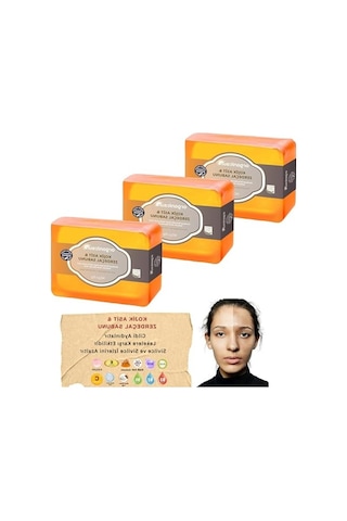 Kojik Asit & Zerdeçal Sabunu 3 Adet X 140 Gr Leke Ve Sivilce Karşıtı Kojic Acid - Kolajen - Aha Bha - C Vitamini - Hyaluronic Acid - Shea Butter Yağı İçerikli Aydınlatıcı Sabun Acı Badem
