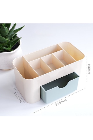 Vkemall 7 Bölmeli Çekmeceli Makaj Ve Tırnak Aletleri Saklama Kutusu - Su Geçirmez Plastik Organizer