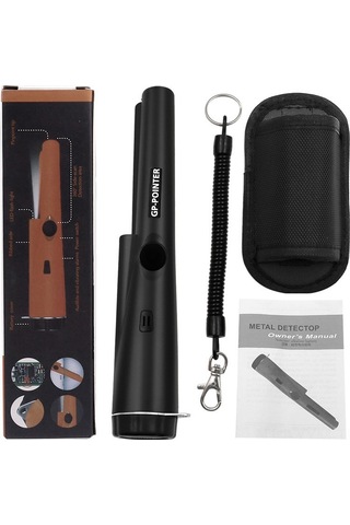 Geeksen Kompakt El Tipi Metal Dedektörü - 360 Derece Yüksek Hassasiyetli, Taşınabilir, Siyah Pil Dahil Değil