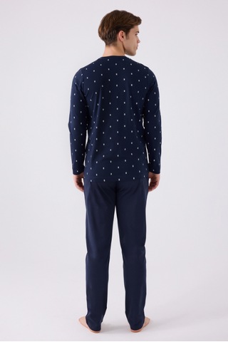 Arnetta 3160 Uzun Kol Erkek Pijama Takımı Lacivert V1 Lacivert