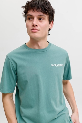 Jack & Jones Jprblaoscar Erkek Tişört Kısa Kollu Pamuklu Şık Günlük Yeşil