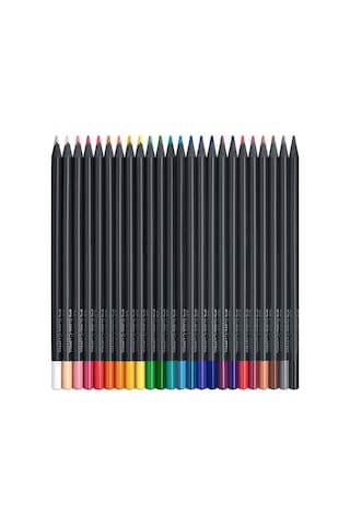 Faber Castell Black Edition 24 Renk Kuru Boya Ve 12 Renk Skin Tones İkisi Birarada Set Çok Renkli