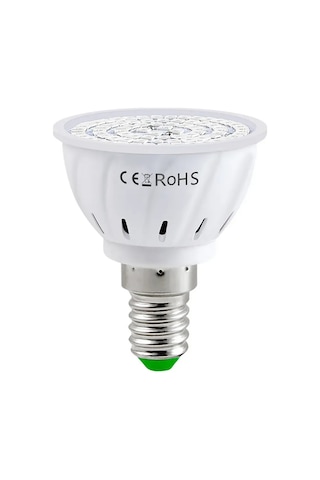 Fosenze E14 Taban Bitki Büyüme Ampülü, 48 Led Kırmızı-mavi Spektrum, Ev/ofis/seralar İçin Fotosentez Destekleyici Çok Renkli