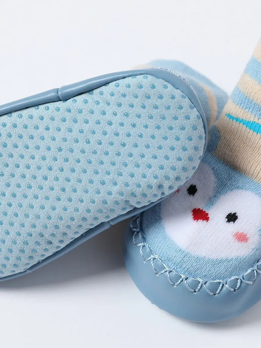 Babe-micci Bebekler İçin Kışlık Havlu Çorap Terlikler 15379564 Açık Mavi