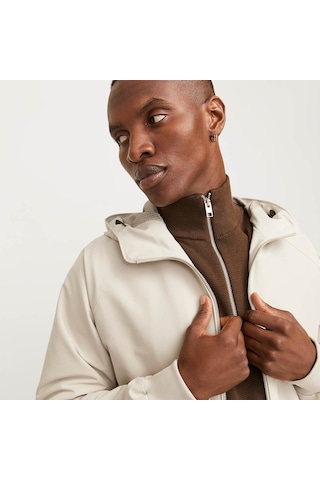 Jack&jones Perfect Bomber Erkek Bej Kapüşonlu Ceket Bej