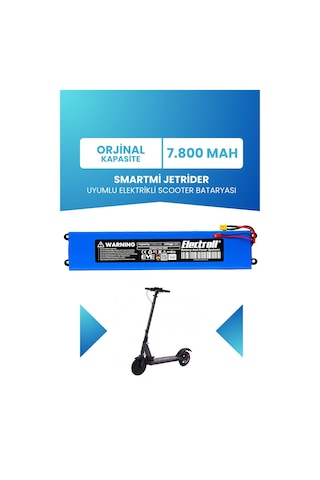 Smartmi Jetrider Batarya Orjinal Kapasite 7.800mah Pil 36v Elektrikli Scooter Bataryası Değişimi Mavi