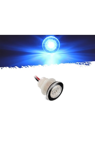 4'lü Tekne Merdiven Lambası. 12v. Kabin Lambası. Mavi Led Mavi