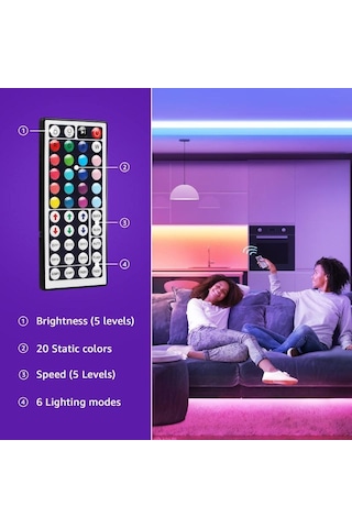 Led Şerit Işık Yatak Odası Led Tv Arkaplan Işığı Bluetooth Uzaktan Neon Işık Rg Şeridi Noel Dekorasyonu Led Aydınlatmalar 56669733