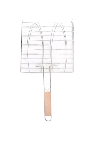 Barbekü İçin Yapışmaz Saplı Paslanmaz Çelik Izgara Filesi, Balık Ve Et İçin Izgara Filesi