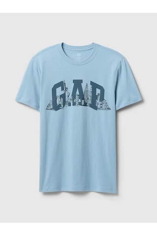 Gap 745022000 V-gap Nyc Skyline Erkek Tişört Mavi